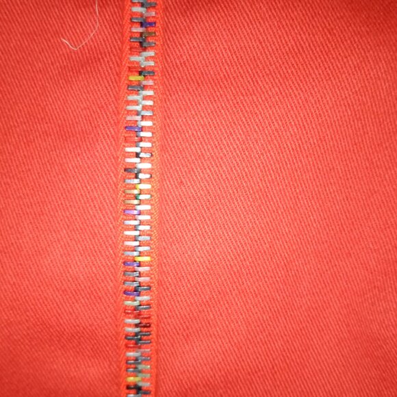 Chloe VTG Red Pencil Skirt  Multi Color Zipper Size 38 / US Size 6 Reversible(?) - Picture 10 of 13